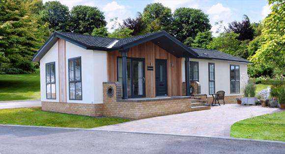 Residential park home in Ruthin, North Wales. Retirement community - The Woodlands. The Addington home.