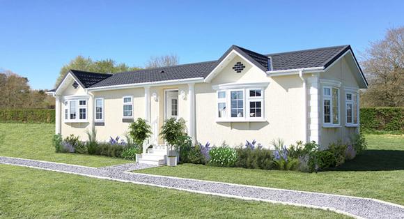 Residential park home in Ruthin, North Wales. Retirement community - The Woodlands. The Middleton home.