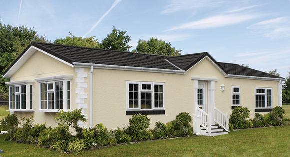 Residential park home in Ruthin, North Wales. Retirement community - The Woodlands. The Regency home.