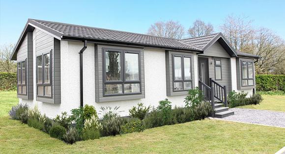 Residential park home in Ruthin, North Wales. Retirement community - The Woodlands. The Image home.
